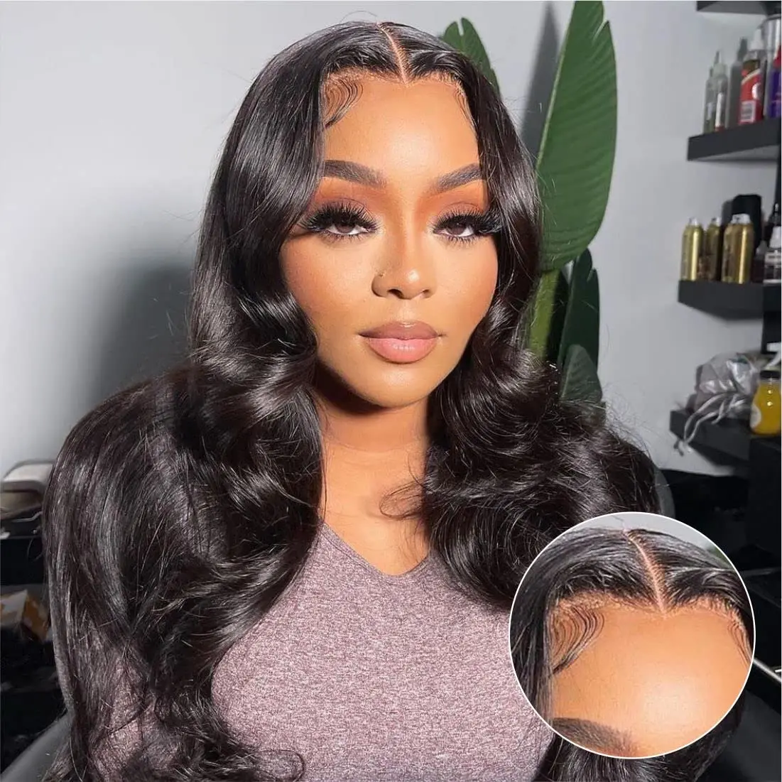 Ready to Go 5x5 HD Transparent Lace Closure Brazilian Wigs for Women Human Hair Glueless Body Wave Lace Front Wigs 4x6 Lace Wigs