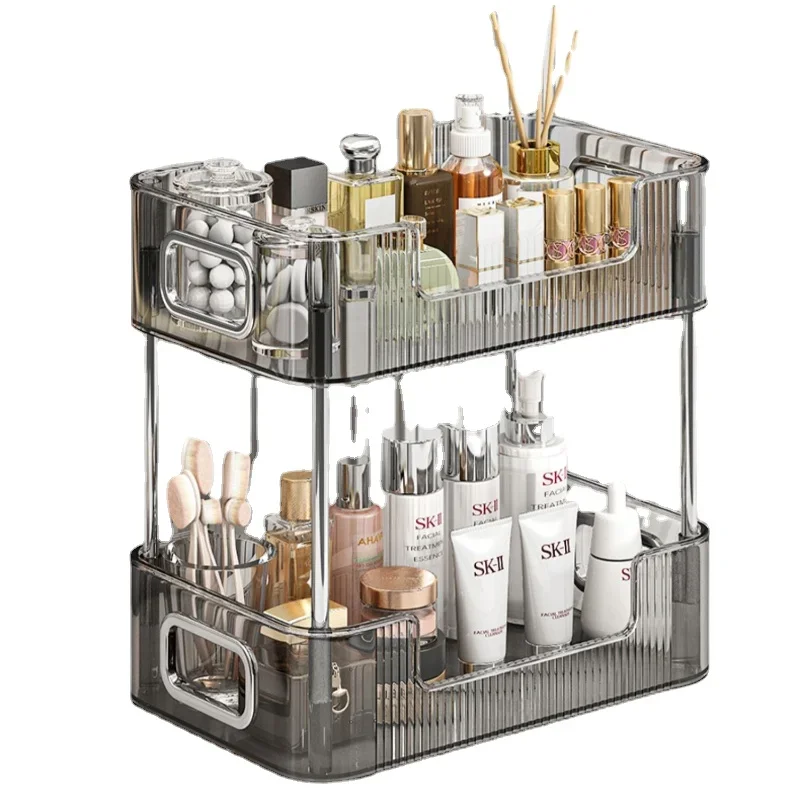 Acrylic Shelves for Perfume and Cosmetics - Light Luxury Dresser Organizer Chic Home Storage Rack Elegant Cosmetic Display Stand