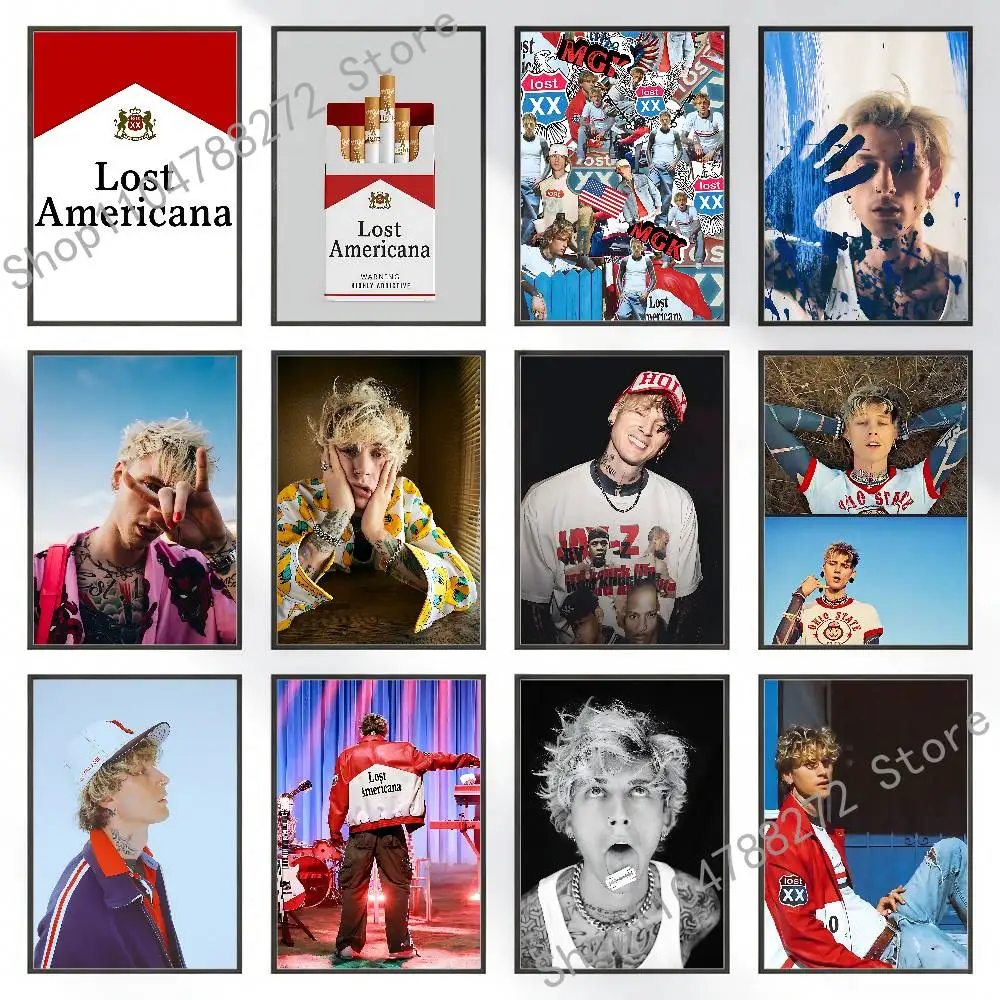 Póster de M-MGK Lost Americana, arte de pared de alta calidad para el hogar, oficina, dormitorio, sala de estar, pasillo, Bar, regalo perfecto
