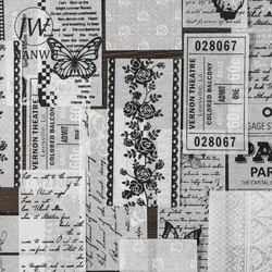 JIANWU Small Town Handmade Series Vintage English Text Label Film Material Collage Sticker Creative DIY Journal Stationery