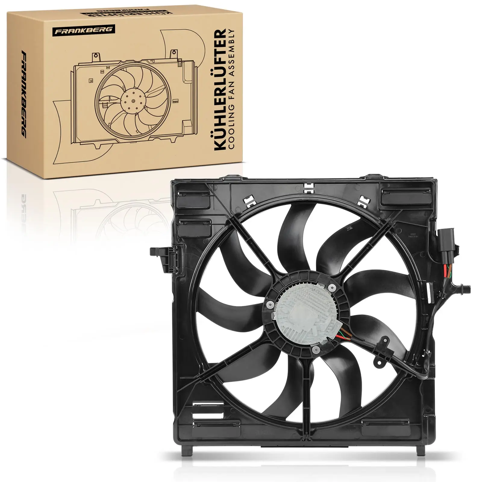 Frankberg 1x Motorkoelkast Easy fan voor BMW X5 F15 F85 X6 F16 F86 4.4L 2013-2019 BM3115130 17427634472
