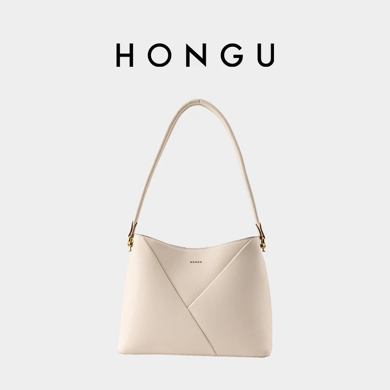 

HONGU 2025 новая летняя высококачественная роскошная сумка-ведро большой вместимости, женская сумка для одного комнаты, модная бежевая сумка для поездок на работу H51754759