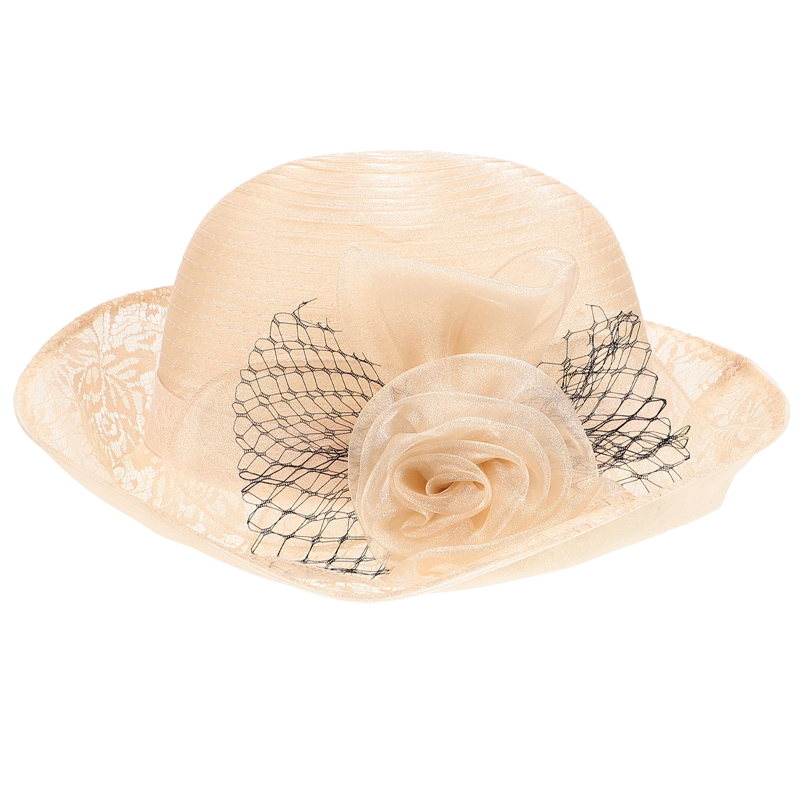 

Seaside Straw Sun Hat Women Curve Brim Beach Hats Portable Wide Brim Sunscreen Protection Outdoor Camping White