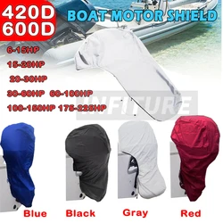 6-250HP Full Outboard Motor Engine Boat Cover 600D/420D Waterproof Anti-scratch Engine Protector Blue Black Grey Red Boat Fabric