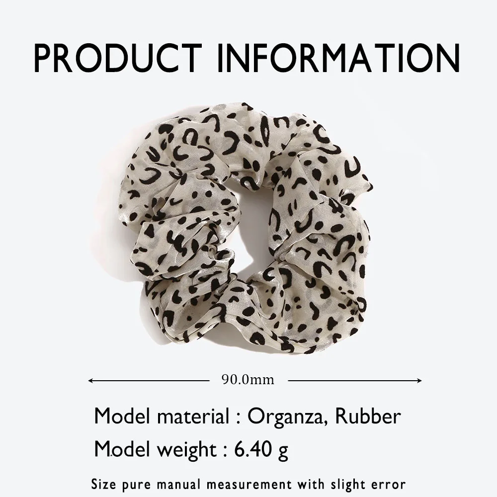 AuraVita Leopard Print High Elasticity Scrunchies Hair Rope Party Creative Hair Tie 2024 New Trend Charm Hair Accessories Gift