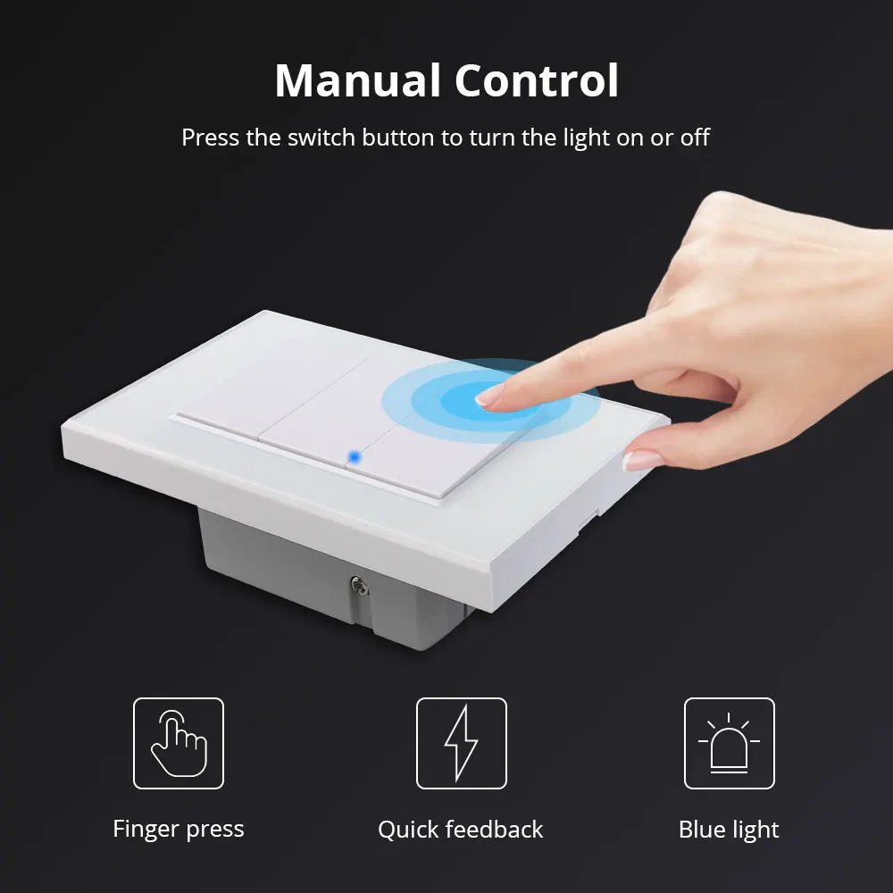 Zemismart 1 2 3 6 Gang Zigbee Smart Light Switch 4x4 4x2 Push Button Wall Switch Work with Tuya Smart Life app Alexa Google Home