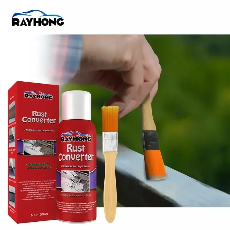 

Car Chassis Derusting Gel Metallic Paint Water-Based Metal Rust Remover Universal Rust Converter Gel With Brush