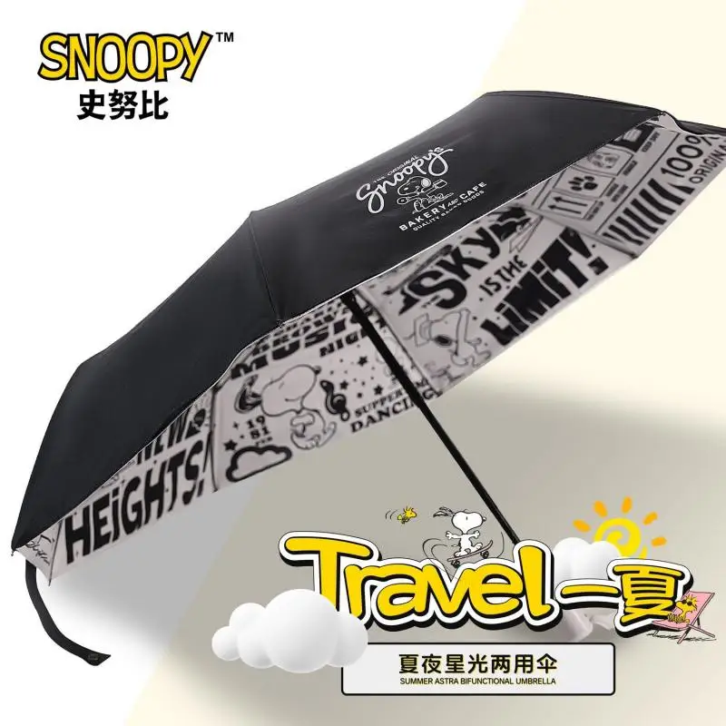 

Kawaii Snoopy Charlie Brown Woodstock Plushie Cartoon Cute Folding Vinyl Rain Umbrella Anime Plush Toys for Girl Birthday Gift