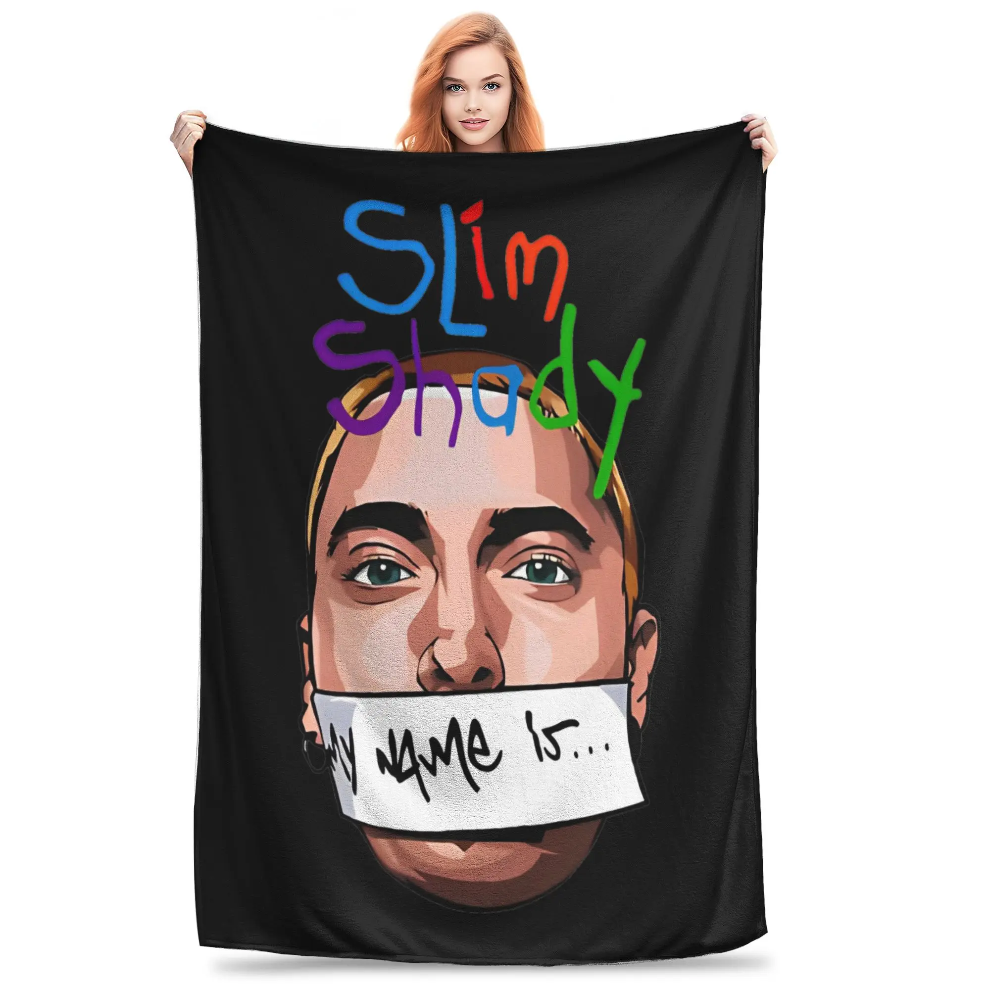 

The Death Of Slim Shady Eminem Blanket Ultra Soft Hip Hop Rap Throw Blankets for Sofa 50x60 Inch Multiple Sizes Quilt