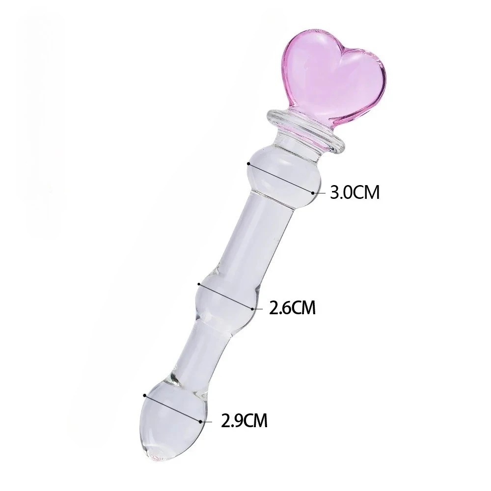 Women & Gay Crystal Glass Anal Plug - Prostate Massage Beads, Vaginal Anal Stimulation Dildo Adult Products Sex Toy
