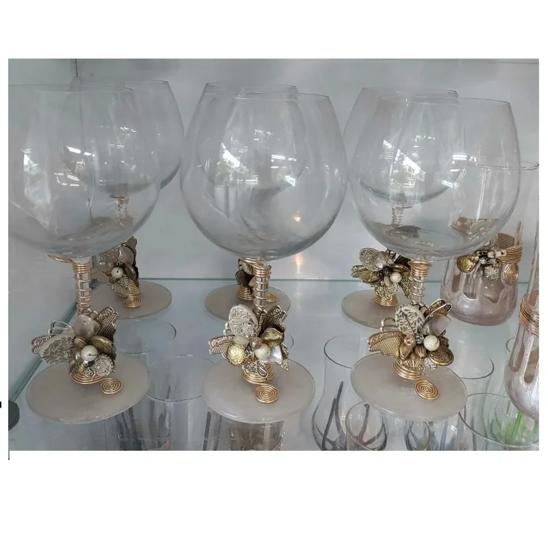 

Modern luxury crystal goblet red wine glass elegant classic transparent wine glass