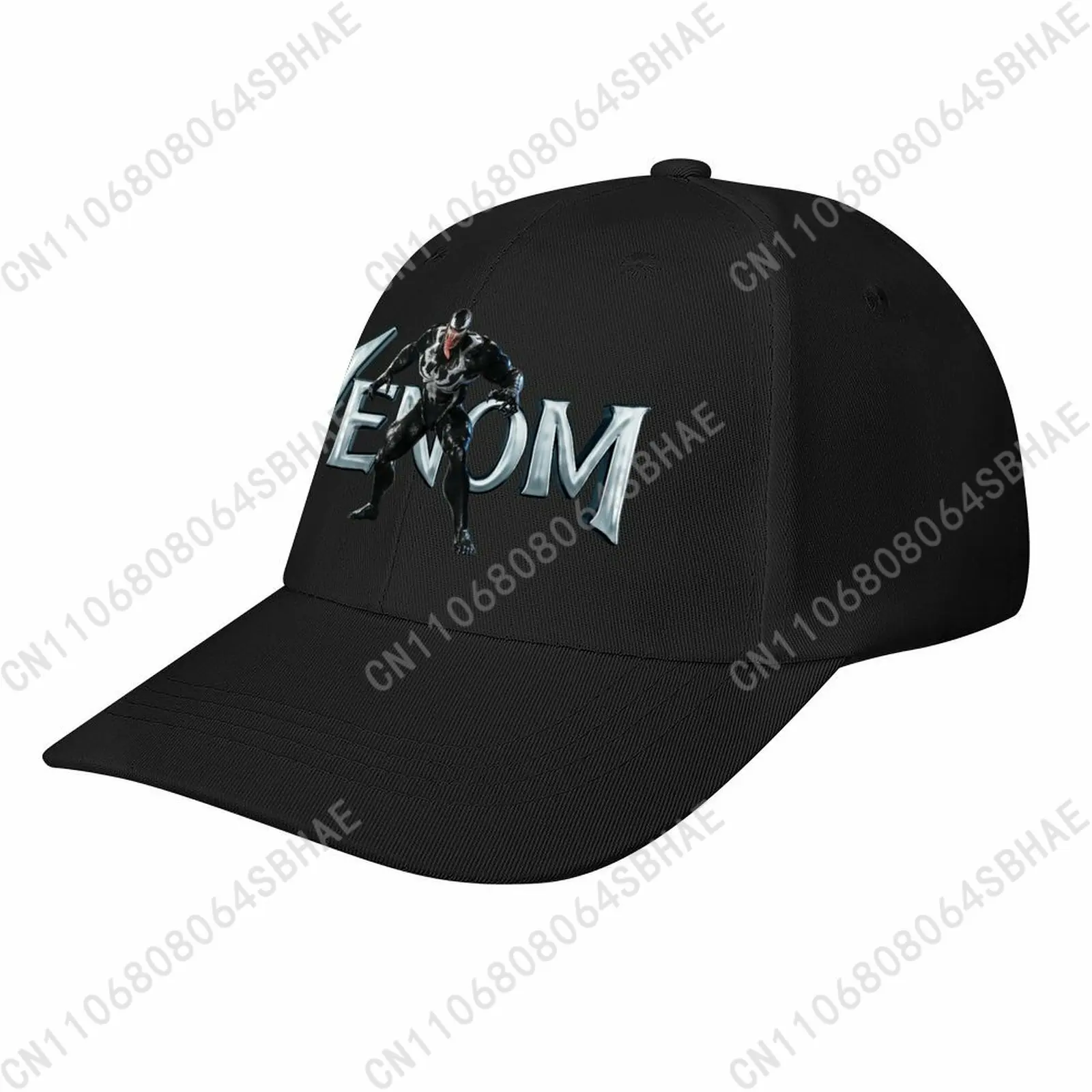 

Marvel Venom Baseball Cap Men Women Curved Brim Washed Rubber Print Adjustable Daily Wear Cap Custom Casual Gift Cosplay