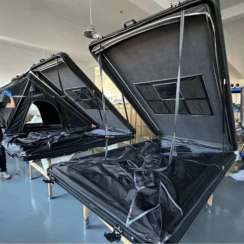 High Quality Aluminum Alloy Triangular Hardtop Car Roof Top Tent For SUV & Off Road Vehicles, Easy Setup & Quick Deployment For