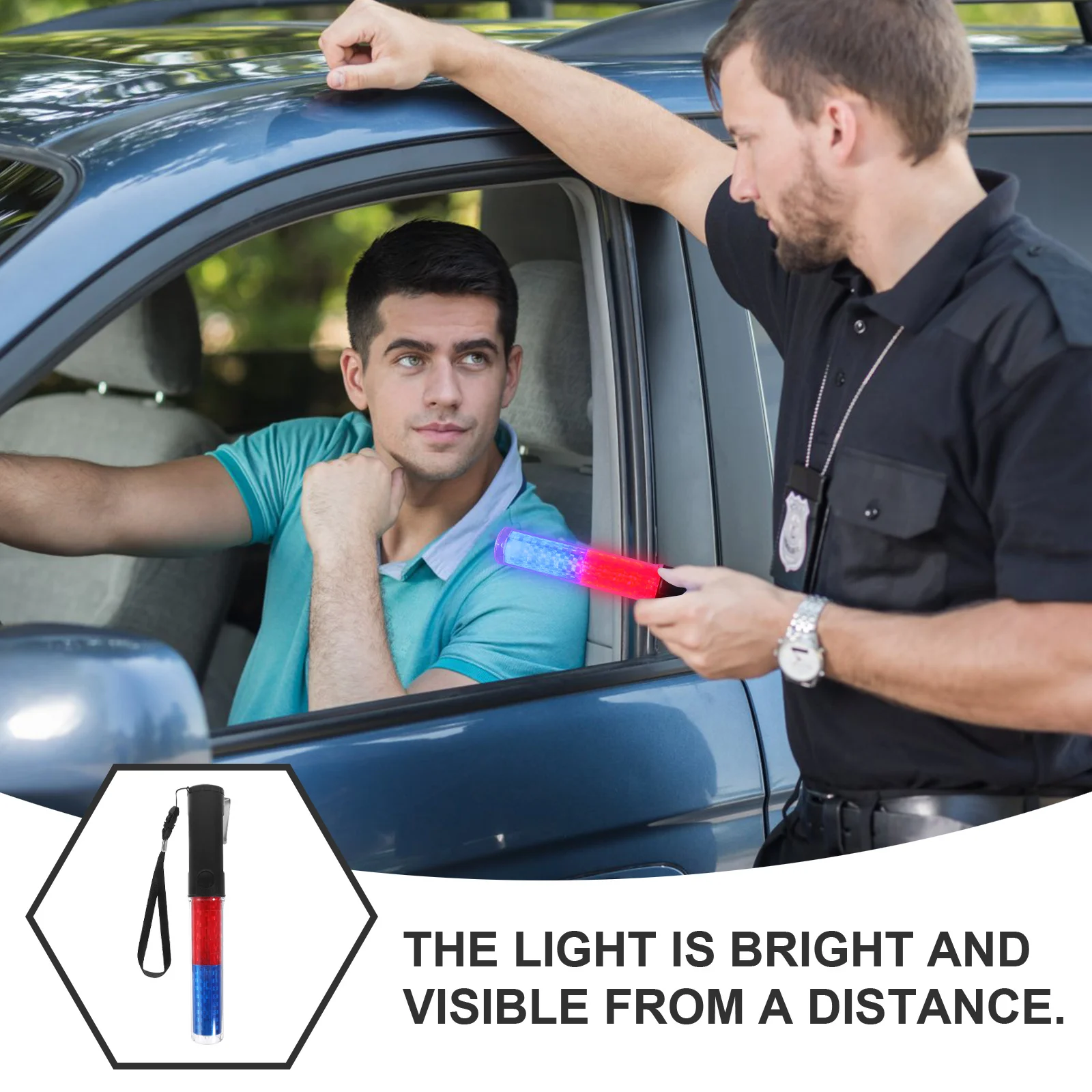 Traffic Control Glow Stick Unique Design LED Warning Light Concert Cheering Reusable Fans Luminous Stick Holiday Party