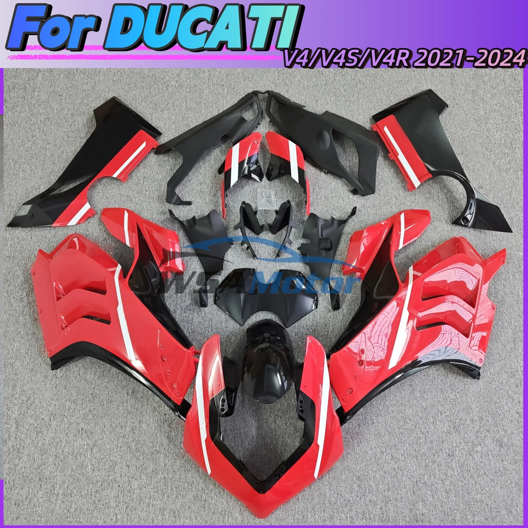 For DUCATI Panigale V4 V4S V4R 2021 2022 2023 2024 Motorcycle Body & Frame Covers Full Fairing Kits Modified Plain Matte