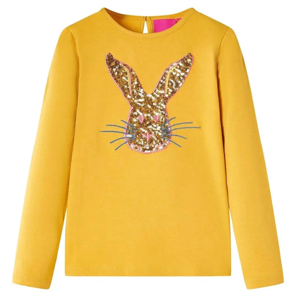 Ochre Long Sleeve Kids' T-Shirt - Size 140, Stylish & Comfortable Apparel for Boys and Girls