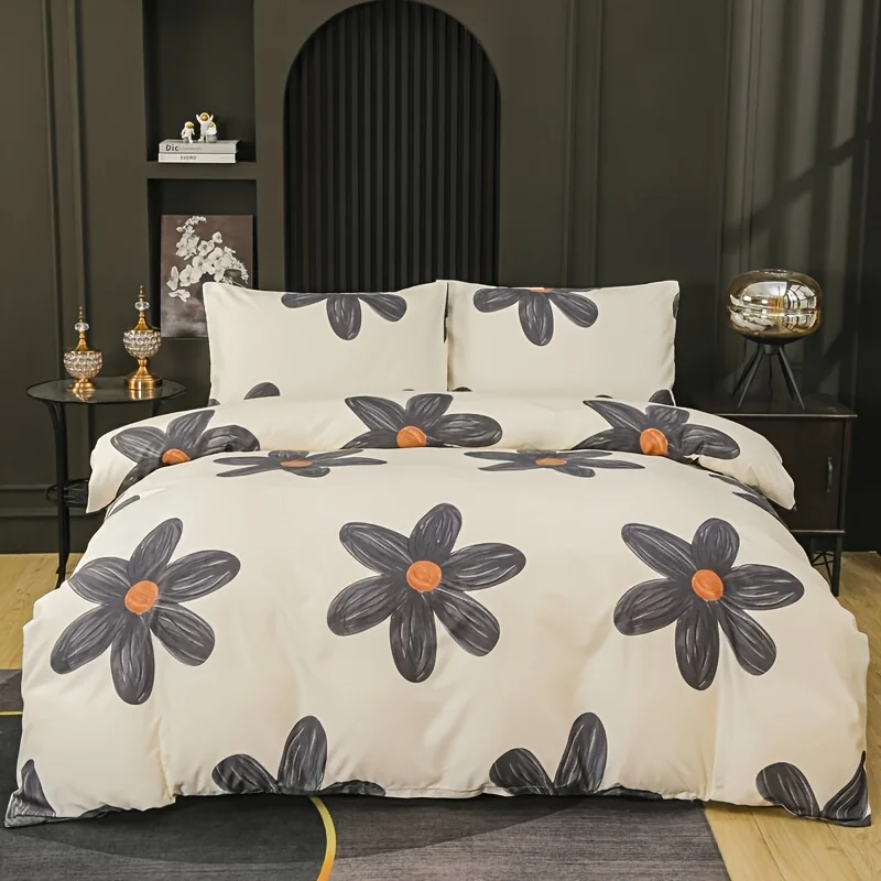 

Floral Bedding Set 3D Printed Duvet Cover Set Soft Single Twin Size Home Decor Duvet Cover Set Cute Birthday Gift For Girls