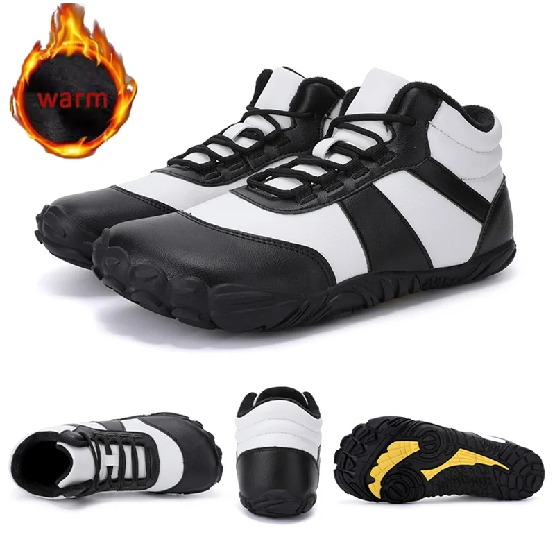 

Мужская и женская теплая хлопковая обувь, непромокаемые зимние ботинки, плюшевые теплые высокие ботинки, Нескользящая уличная походная обувь для босиком, удобная