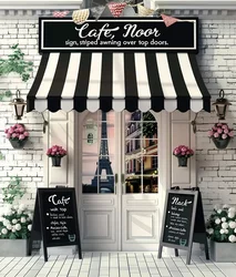 cafe de paris bakery shop buffet birthday party photo background photography backdrops banner studio