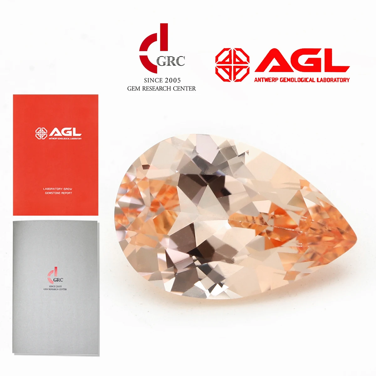 

YinZheng грушевидной огранки, плавленый оранжевый цвет Моргана может быть предоставлена сертификата GRC или AGL, синтетический культивировать сапфир