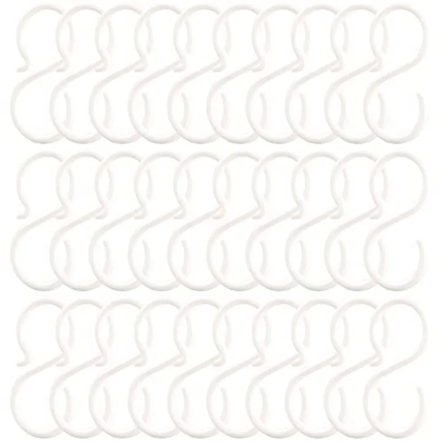 

30 Pack 2.5 Inch Rubber S Hook for Hanging Baby Headband Hair Accessories Baby Bib NecklaceJewelry Hat Holder