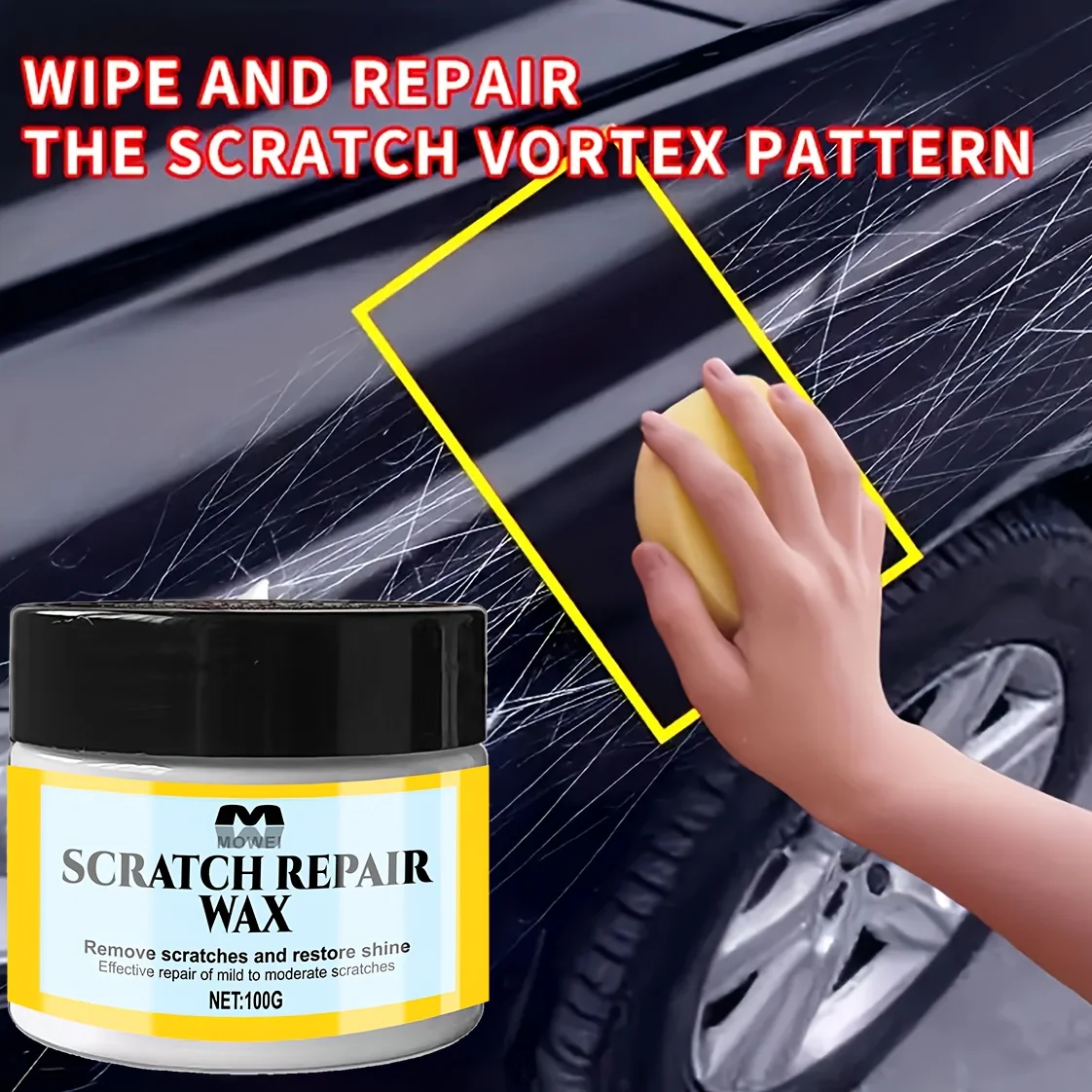 Magic Car Scratch Repair Paste - Quick Application Scratch Remover with Easy-to-Follow process, Scratch & Swirl Removal