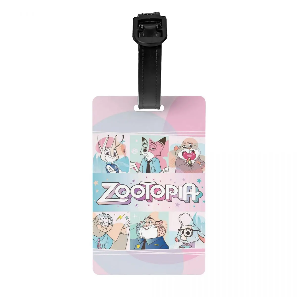 

Изготовленная на заказ багажная бирка Zootopia с персонажем мультфильма Идентификационная этикетка с обложкой для чемодана и багажа