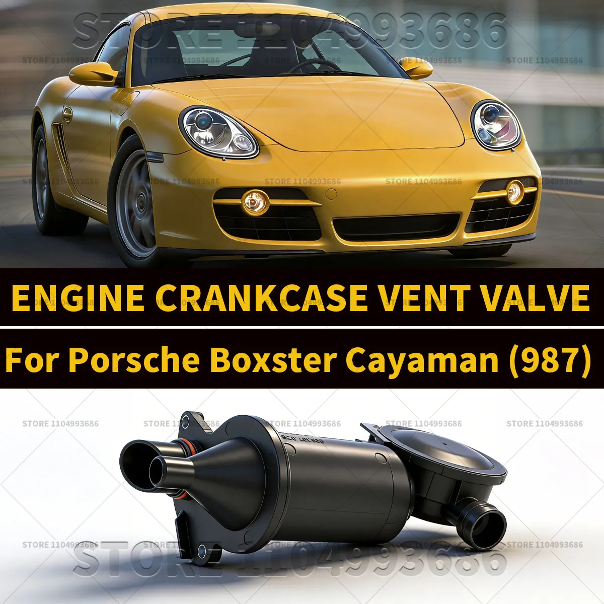 For Porsche 2005 2006 2007 2008 Boxster Base S Cayman Base S (987) Crankcase Ventilation Valve OEM 99610702600 99610702601 view 3