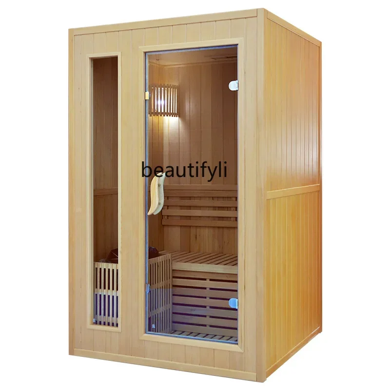 

ss newSauna Room Wet Steam Sweat Steaming Room Sauna Stove Volcanic Rock Splashing Water Steam Fumigation Sweating Bath Tank