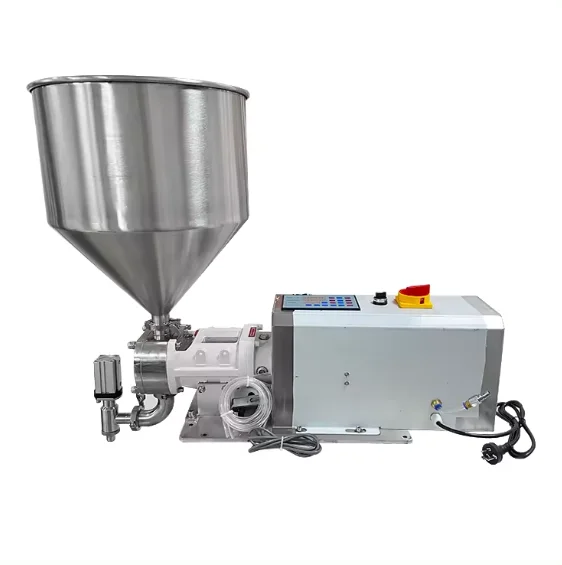 High viscosity semi-automatic rotary pump filling machine shampoo fish sauce mayonnaise heating mixing glycerin