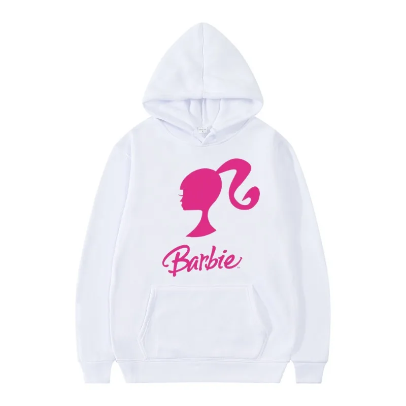 Disney Casual Pullover Cartoon Anime Barbie Princess Women Hoodies Autumn Winter Pink Couple Sweatshirts Clothes Tops