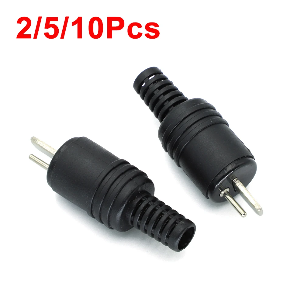 2/5/10Pcs 2-Pin DIN Speaker Male Plug HiFi Connector Screw Terminals Audio Lamp Power Signal Plug Adapters