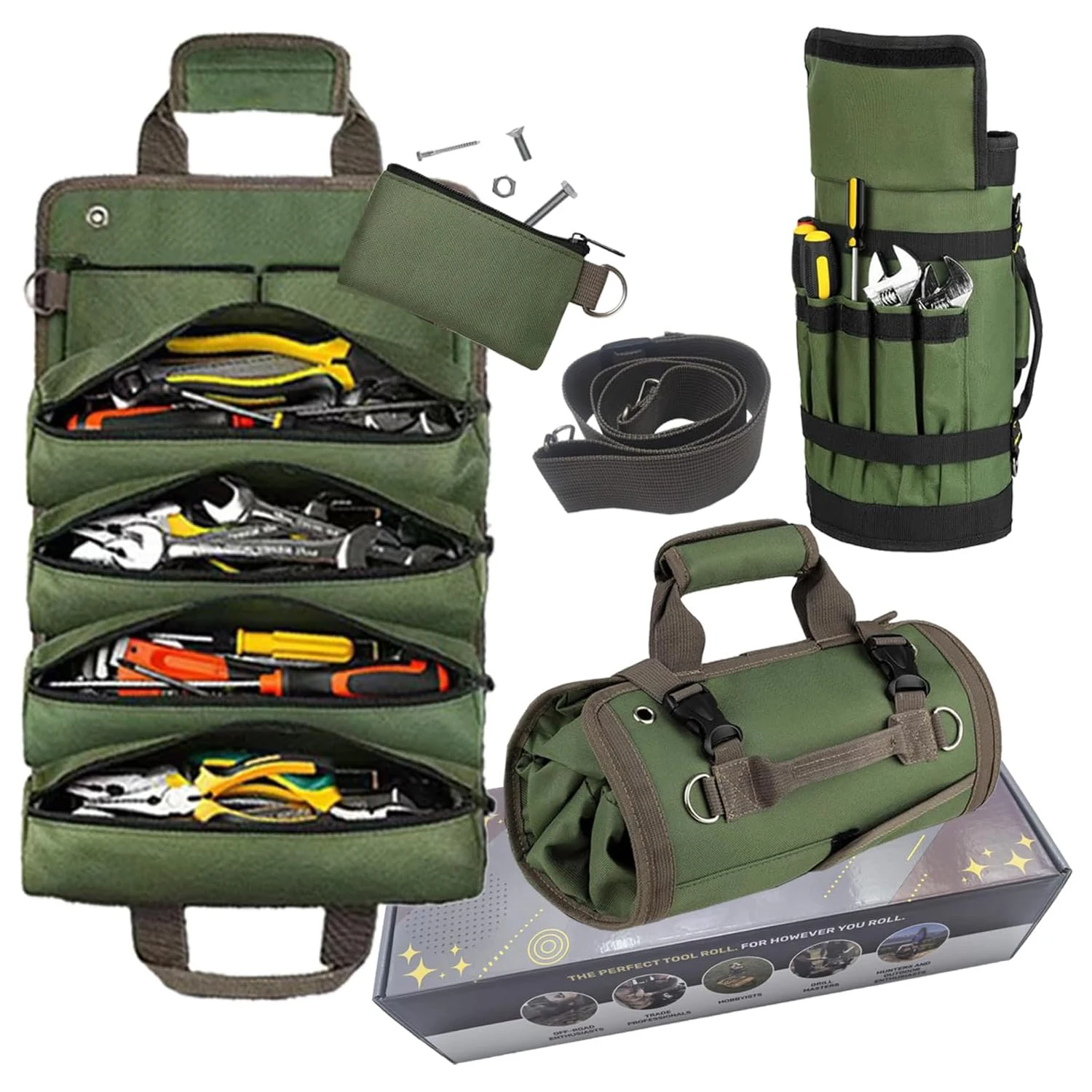 مقصورات متعددة متعددة الأغراض أداة احترافية متعددة الجيوب منظم محمول عالي التحمل للأجهزة DIY #1