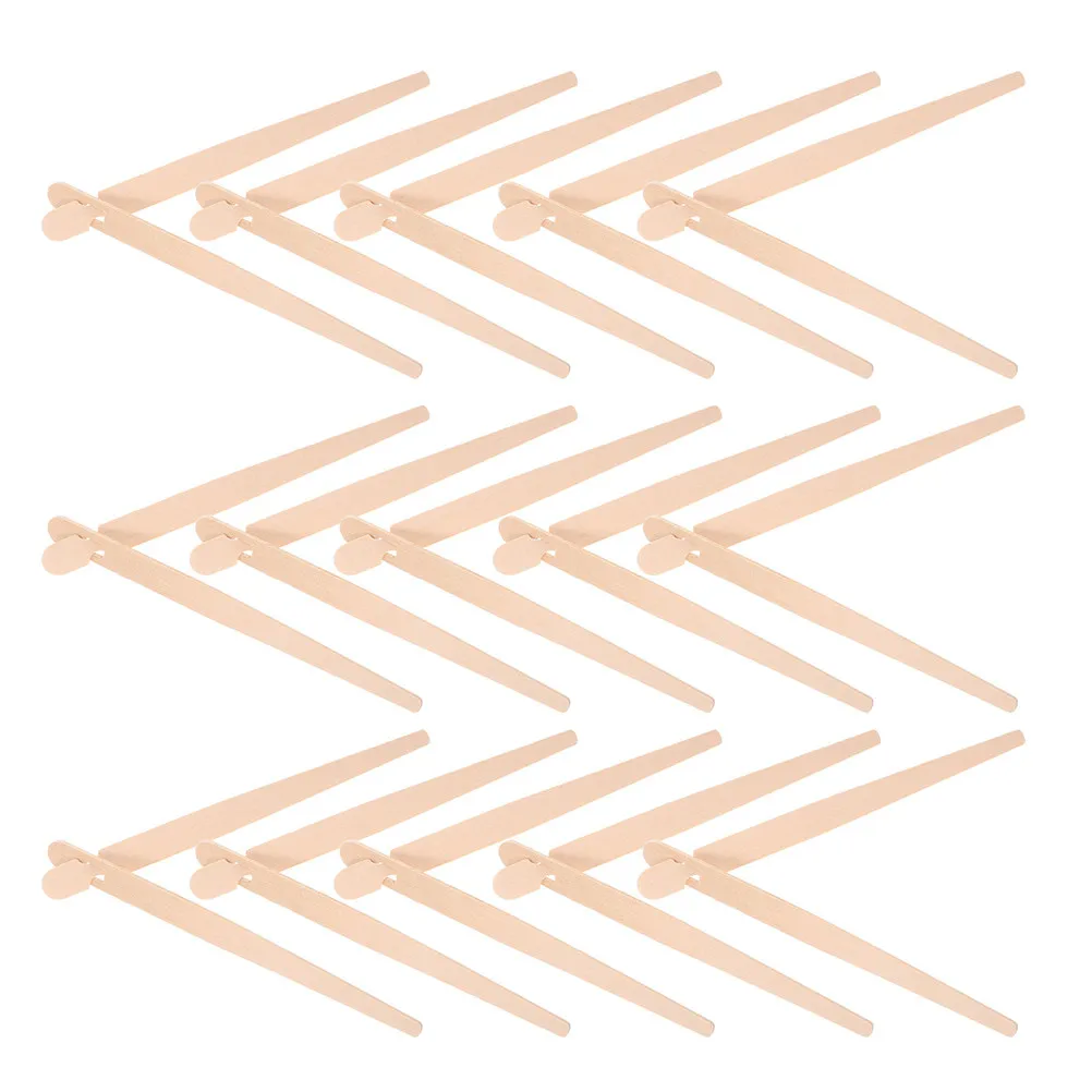 100Sets Wooden Dessert Tongs Pastry Handling Tongs Chopstick Practice Clips for Kids Adults Snack Serving Party Food