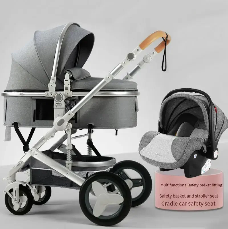 Multifunctional Stroller High Landscape Newborn Baby Two-way Swivel Seat Lightweight Foldable Shock Absorption Baby Stroller