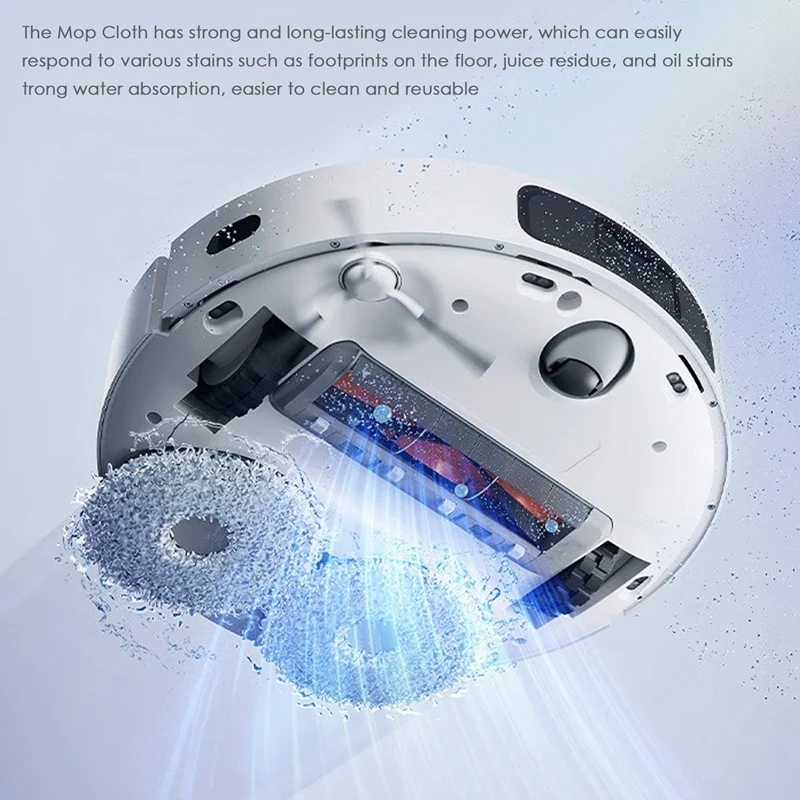 8Pcs Mop Pad Cloth Parts For Xiaomi Dreame Bot W10 & W10 Pro Self-Cleaning Robot Vacuum Mop Cloth Cleaner Replacement