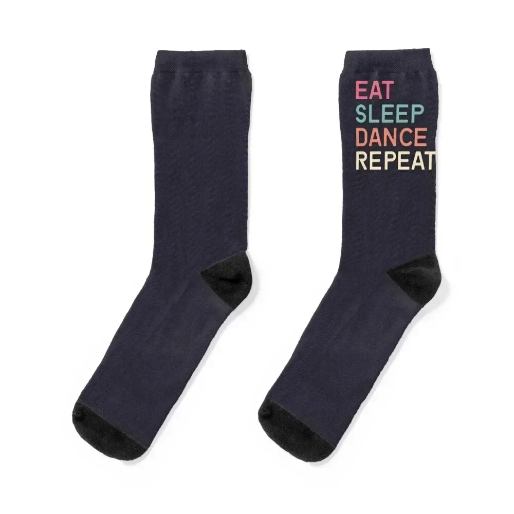 

Eat Sleep Dance Repeat Socks Rugby Sports hockey Ladies Socks Men's
