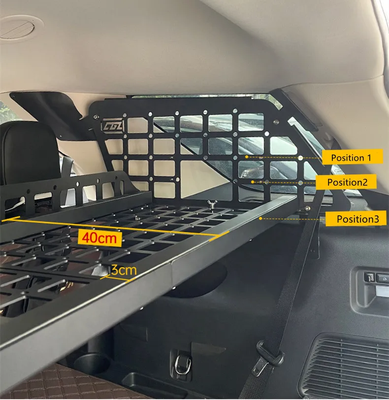 For Ford Explorer 2020-2024 Modular Storage Panel Shelf Modification Rear Trunk Debris Rack Storage Molle panel