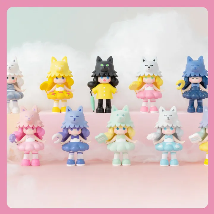 LOFI Wolf Sister Weather Store Series Handmade Blind Box Cute Little Girl Popular Creative Toy Desktop Ornament Collection Gift