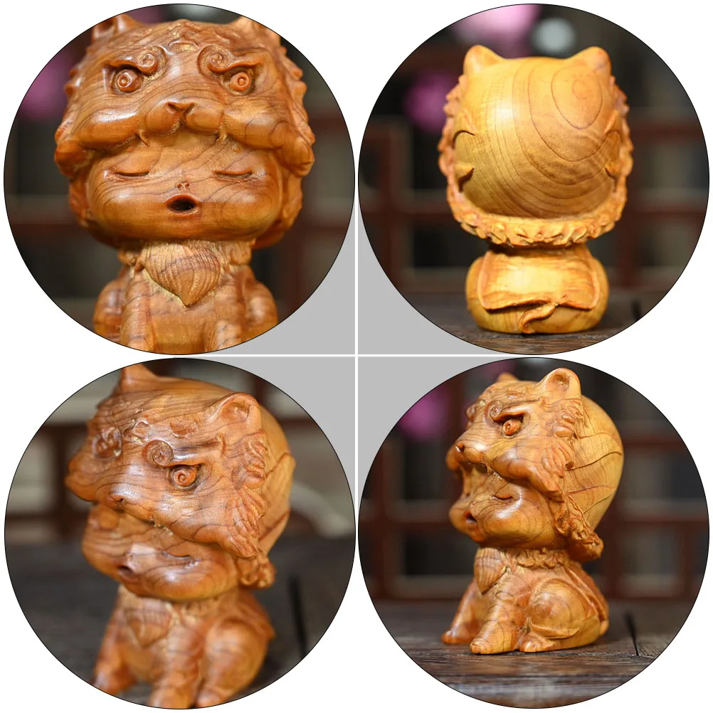 

Wooden Girl Figurine Desktop Decor Creative Craft Ornament Home Office Gift Tiuniu Style Small Woodcarving