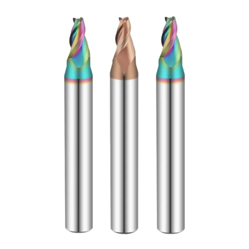 Integral Cemented Carbide Tungsten Steel Coated Taper Milling Cutter 0.5° 1° 2° 4° Processing Aluminum Flat Bottom Angle Knife