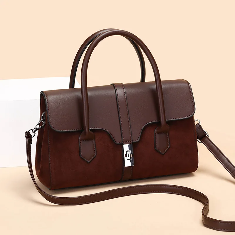 

Faux Suede PU Large Capacity Shoulder Bags Autumn Retro Versatile Women's Bags 2025 Fashion Elegant New Commuting Handbags
