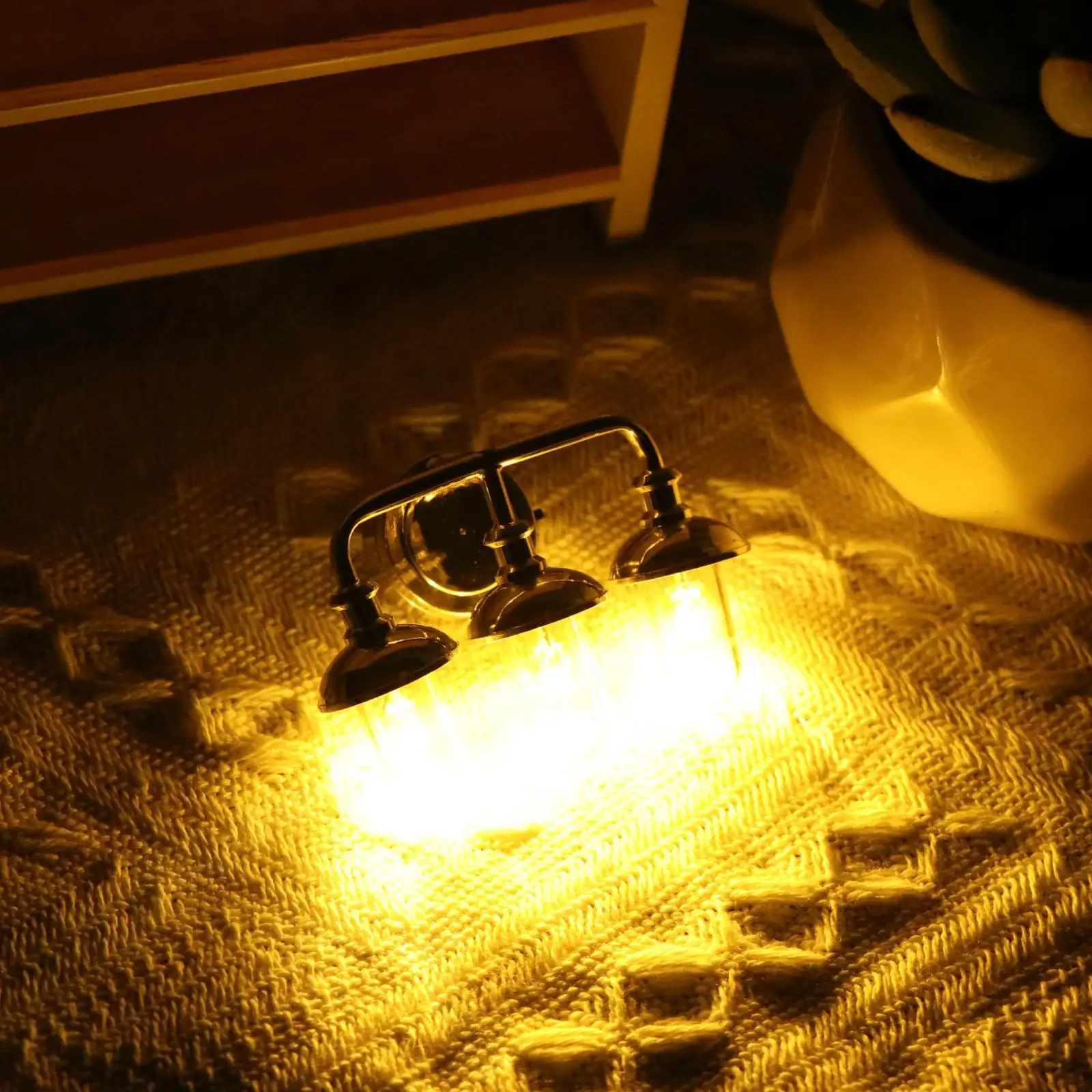 1:12 poppenhuis miniatuur LED wandlamp pop accessoires decor fantasiespel