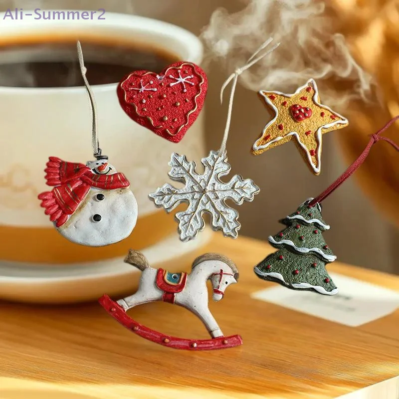 {Summer2} Nuevo colgante de resina navideña caballo decoración de árbol de Navidad calcetines de Navidad regalo casa DIY juguetes para niños regalos adornos de Navidad