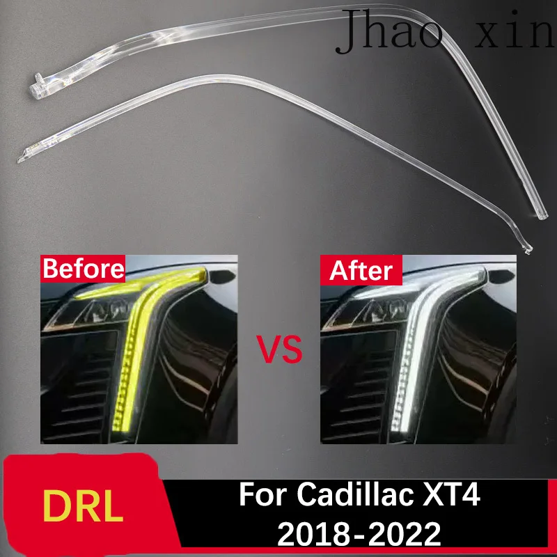 

Suitable for Cadillac XT4 2018-2022 Car Headlight DRL Lamp Tube Ballast White Light Module Front Headlight Angel Eye Guide Strip