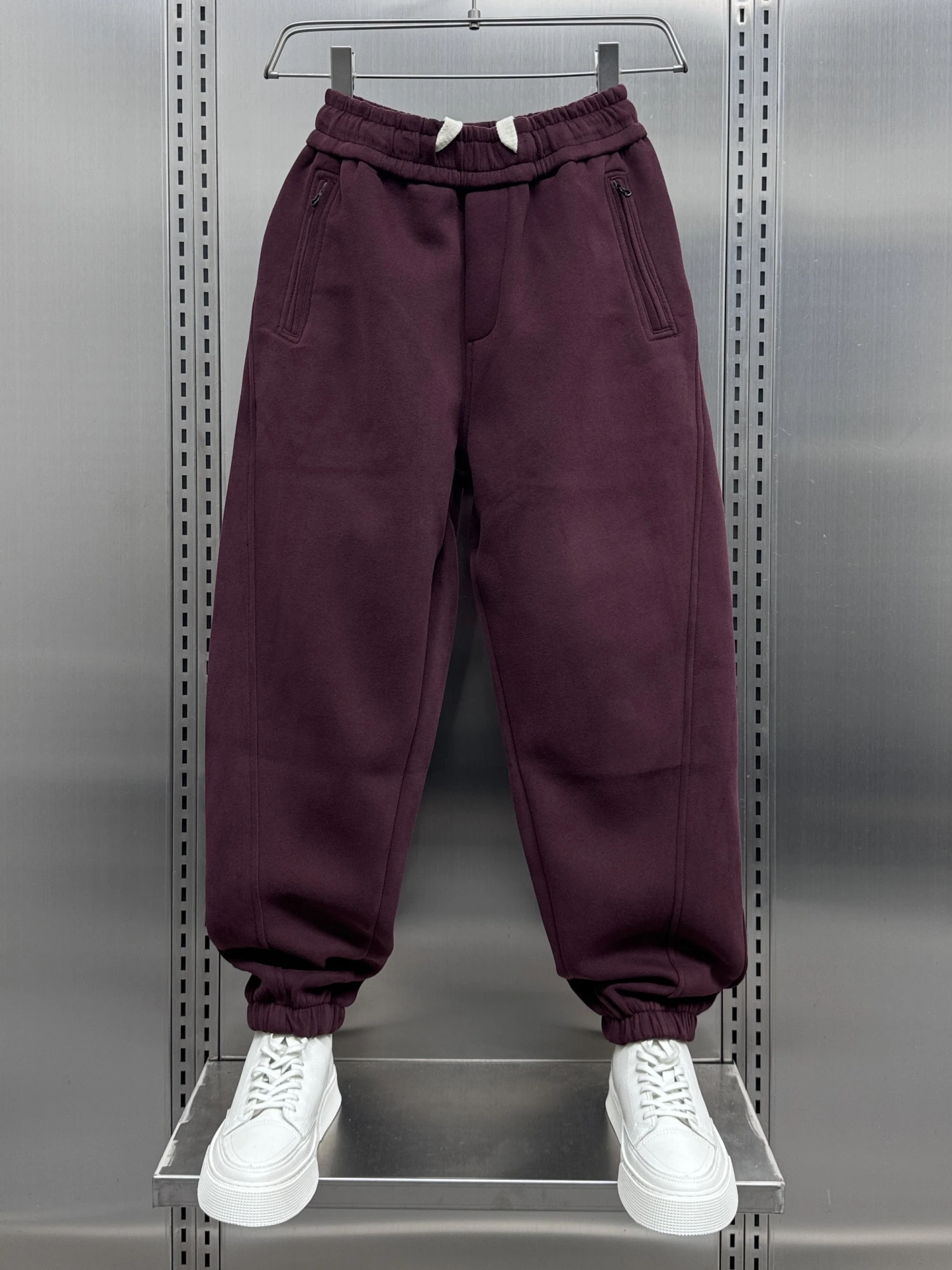 

Korean Sle Zipper ket Sports Pants Men's 2025 Autumn Winter Pure Color Versatile Casual Harlan Pants Faion Sweatpants