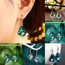 Gifts Gemstone Temperament Vintage Dangle Drop Earrings Engagement Wedding 925 Silver Party Jewelry