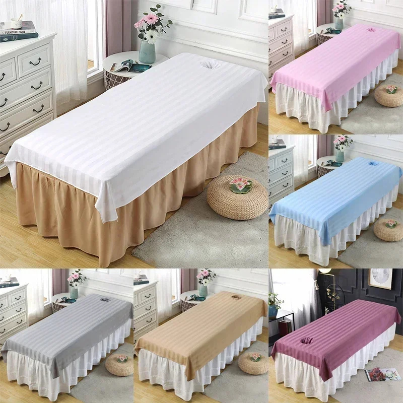 Massage Table Cover Bed Sheet with Face Hole Elastic Spa Treatment Relaxation Beauty Salon Mattress Salon Couch Bed Cover