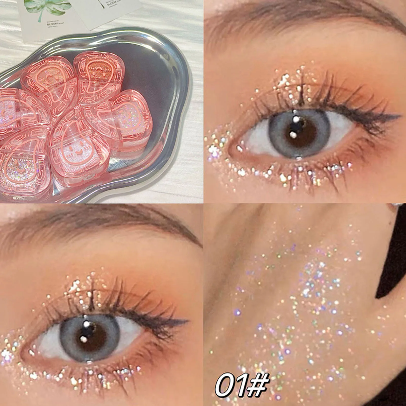 Glitter Pailletten Vloeibare Oogschaduw Cosmetica Professionele Make-Up Mousserende Oogschaduw Voor Vrouwen Meisjes Studenten Cosmetica