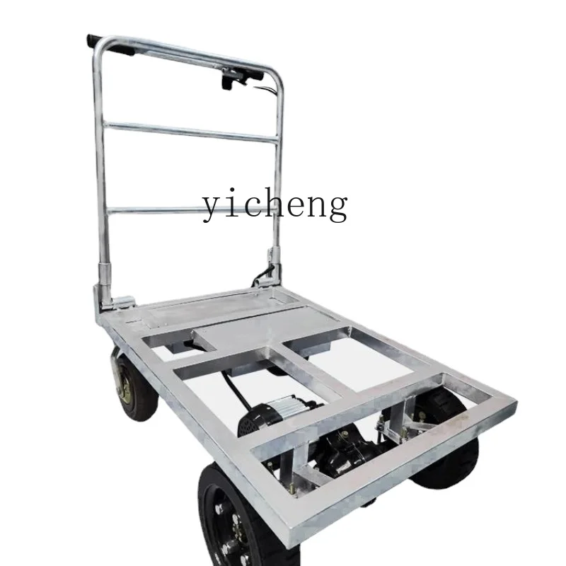 Yy Electric Cart Pull Tile Sand Cement Pull Goods Electric Flat Truck Electric Car